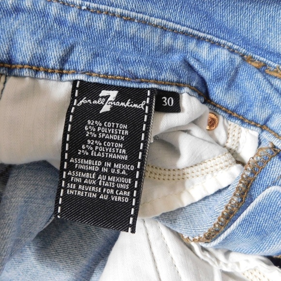 7 For All Mankind Light Blue High Rise Jeans - Picture 14 of 16